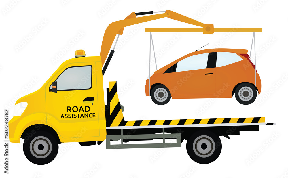 Road assistance truck. vector illustration Road assistance truck. vector illustration