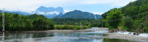 Tegudon Tourism Village is an accommodation, park, campsite in Kota Belud, Sabah, Malaysia. Hanging suspension bridge in the park with overlooking the mount Kinabalu.