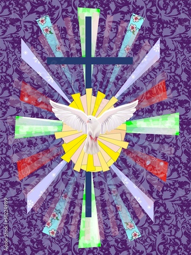  composition with a bird that symbolizes the holy spirit