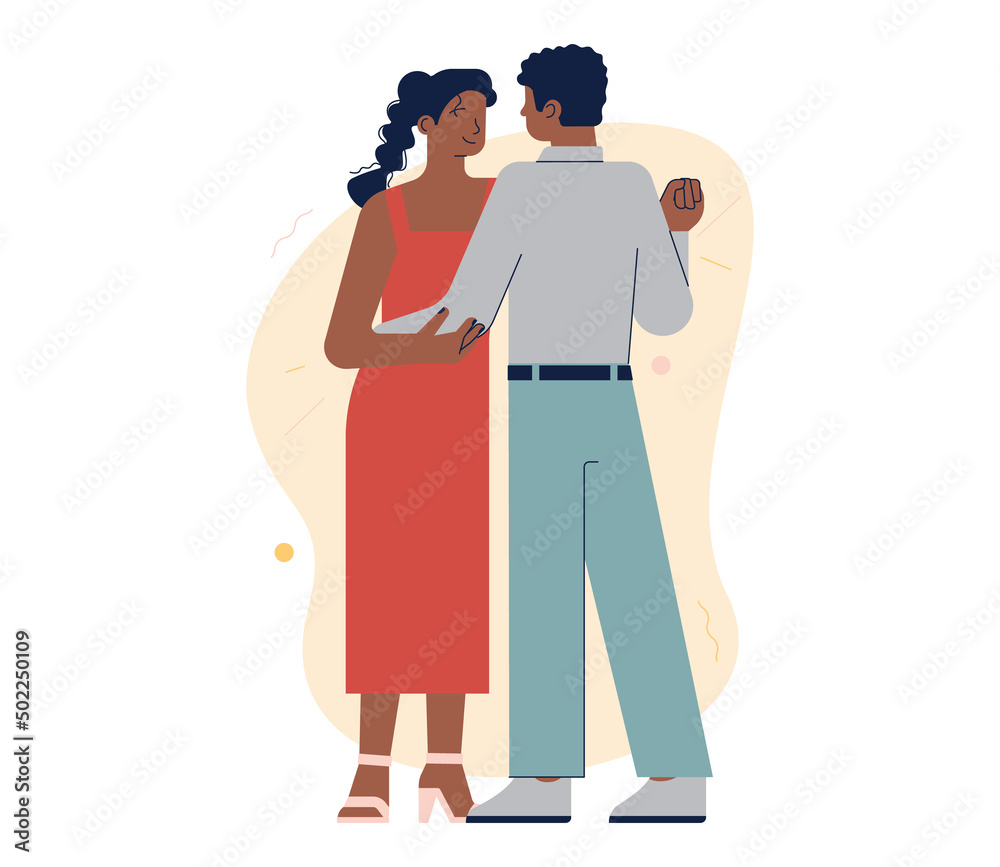Black man and woman, couple dancing. Lovers in elegance outfits dancing Black man and woman, couple dancing. Lovers in elegance outfits dancing