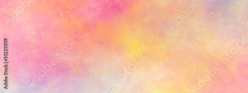 Bright painted colorful watercolor background, Bright colorful pink or yellow background with watercolor. colorful watercolor background for wallpaper, decoration, graphics design and web design.