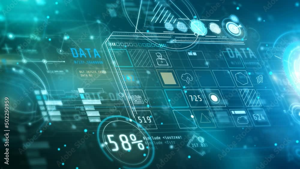 Abstract data in a virtual 3D space