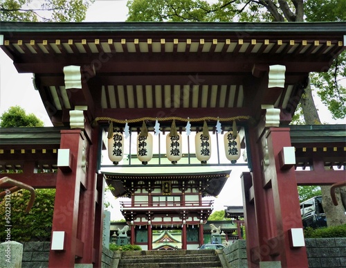 篠崎八幡神社の門