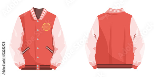 Football bomber. Uniform apparel for sport activity. Unisex clothes