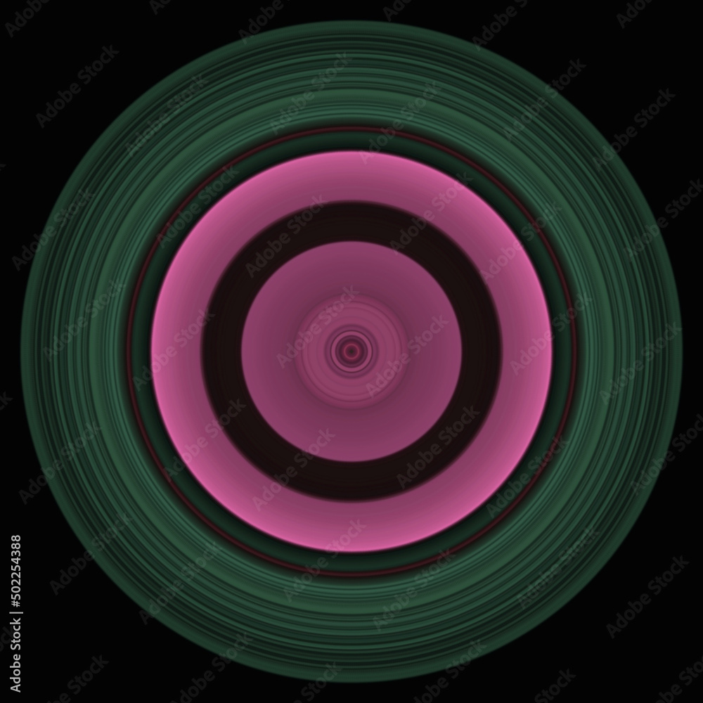 Obraz premium seamless pink circle pattern creative ornamental design dark background
