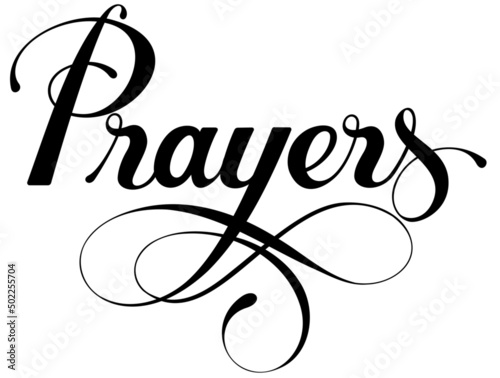 Prayers - custom calligraphy text