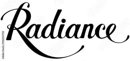 Radiance - custom calligraphy text