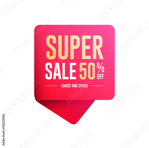Super Sale 50% Off Shopping Label