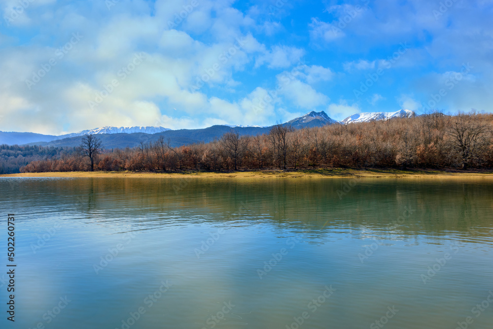 The artificial lake Plastira in the area of Karditsa in Greece