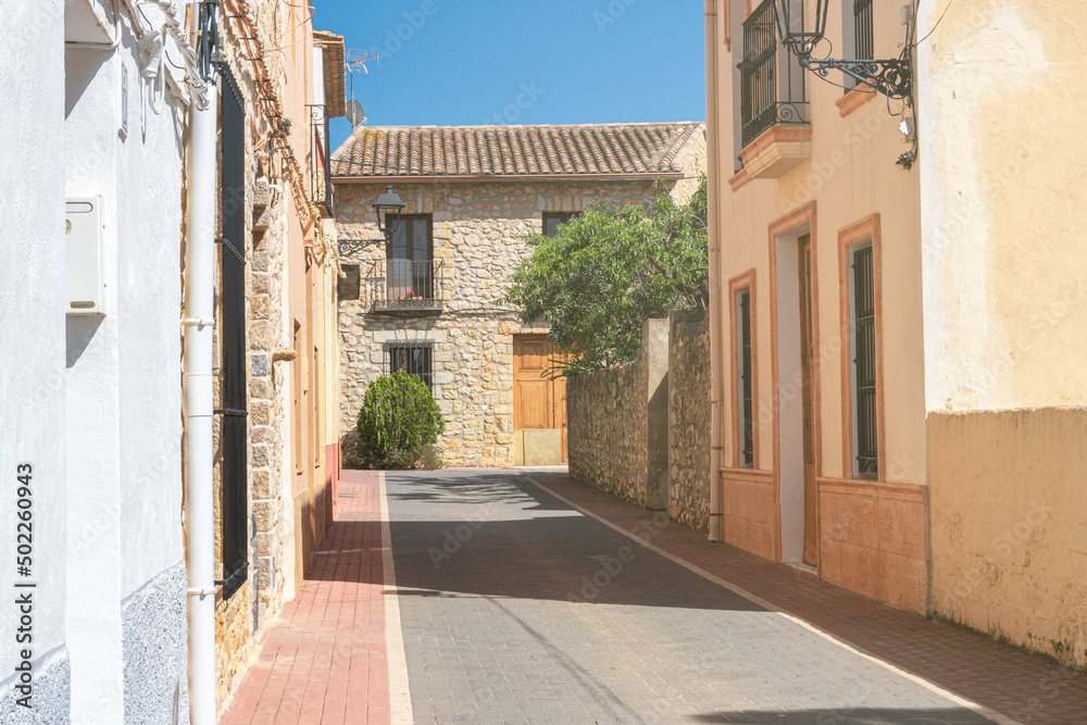Beautiful streets in Lliber, Alicante (Spain).