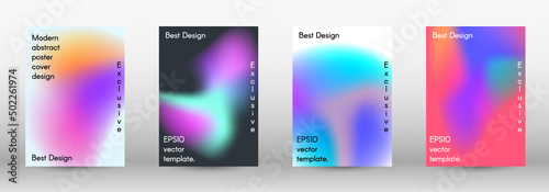 Wallpaper Mural Set for liquid. Holographic abstract backgrounds.  Bright mesh blurred pattern in pink, blue, green tones.  Cover, poster, wallpaper. Colorful abstract texture. Poster design template. Torontodigital.ca