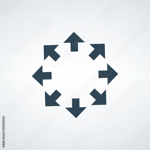 Spreading outward arrows ic...