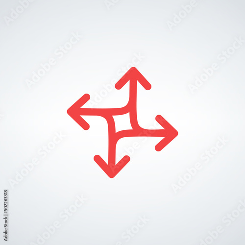 Spreading outward arrows ic...