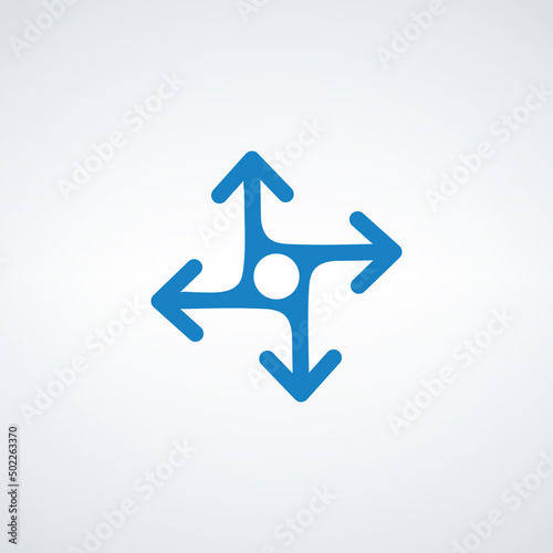Spreading outward arrows ic...