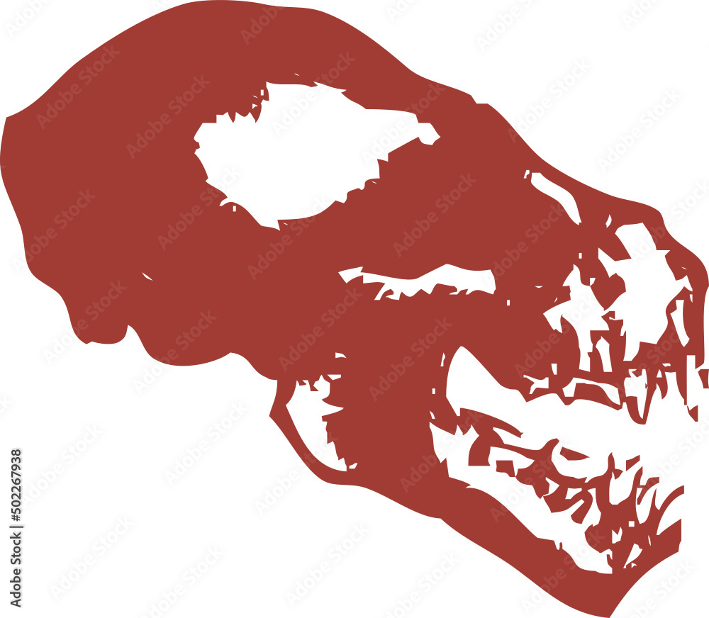 Squelette animal - crâne de Chauve souris pour design original, conception, T-Shirt ou autre graphique artistique. Vecteur sur fond transparent