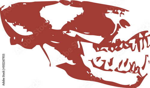 Squelette animal - crâne de Chauve souris pour design original, conception, T-Shirt ou autre graphique artistique. Vecteur sur fond transparent