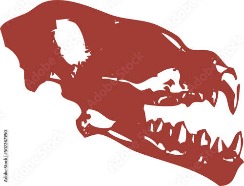 Squelette animal - crâne de Chauve souris pour design original, conception, T-Shirt ou autre graphique artistique. Vecteur sur fond transparent