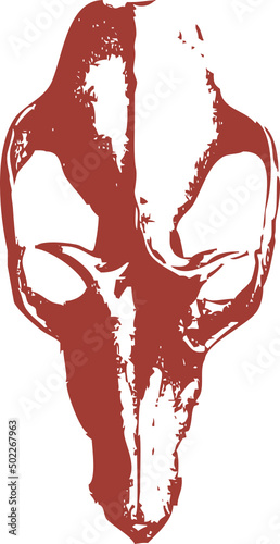 Squelette animal - crâne de Chauve souris pour design original, conception, T-Shirt ou autre graphique artistique. Vecteur sur fond transparent