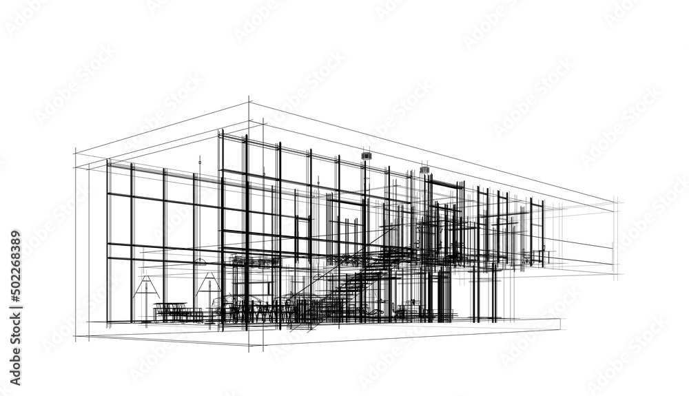 architectural sketch of a house architectural sketch of a house