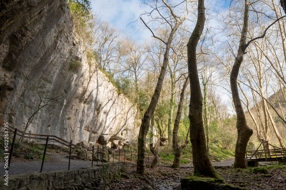 Batzan valley in Navarre Spain . Zugarramurdi caves.