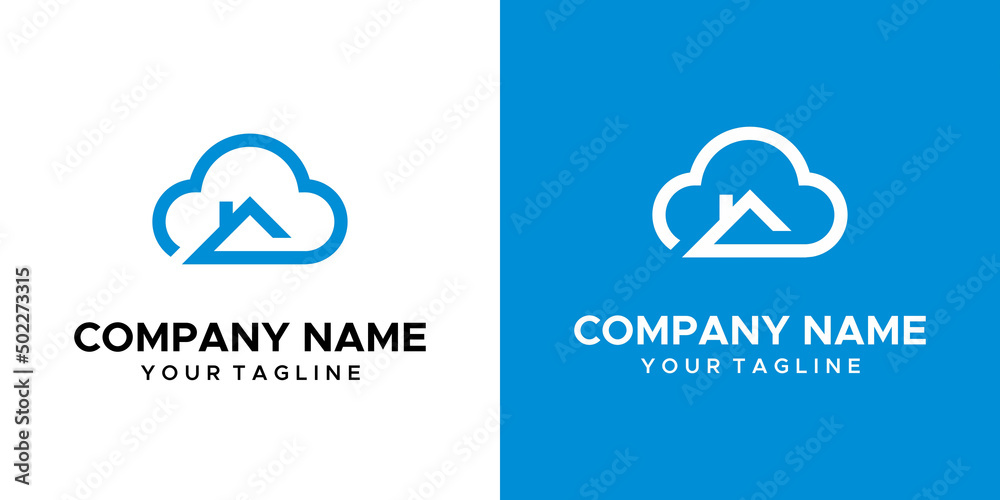 a graphic image of a cloud technology house themed, on a blue and white background. vector graphics base. a graphic image of a cloud technology house themed, on a blue and white background. vector graphics base.