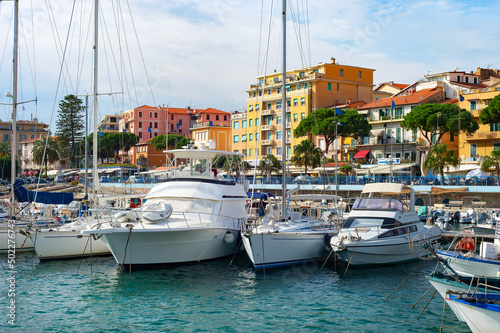 Marina yachts cityscape San...