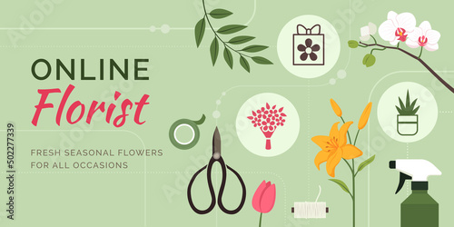 Online florist service promotional banner