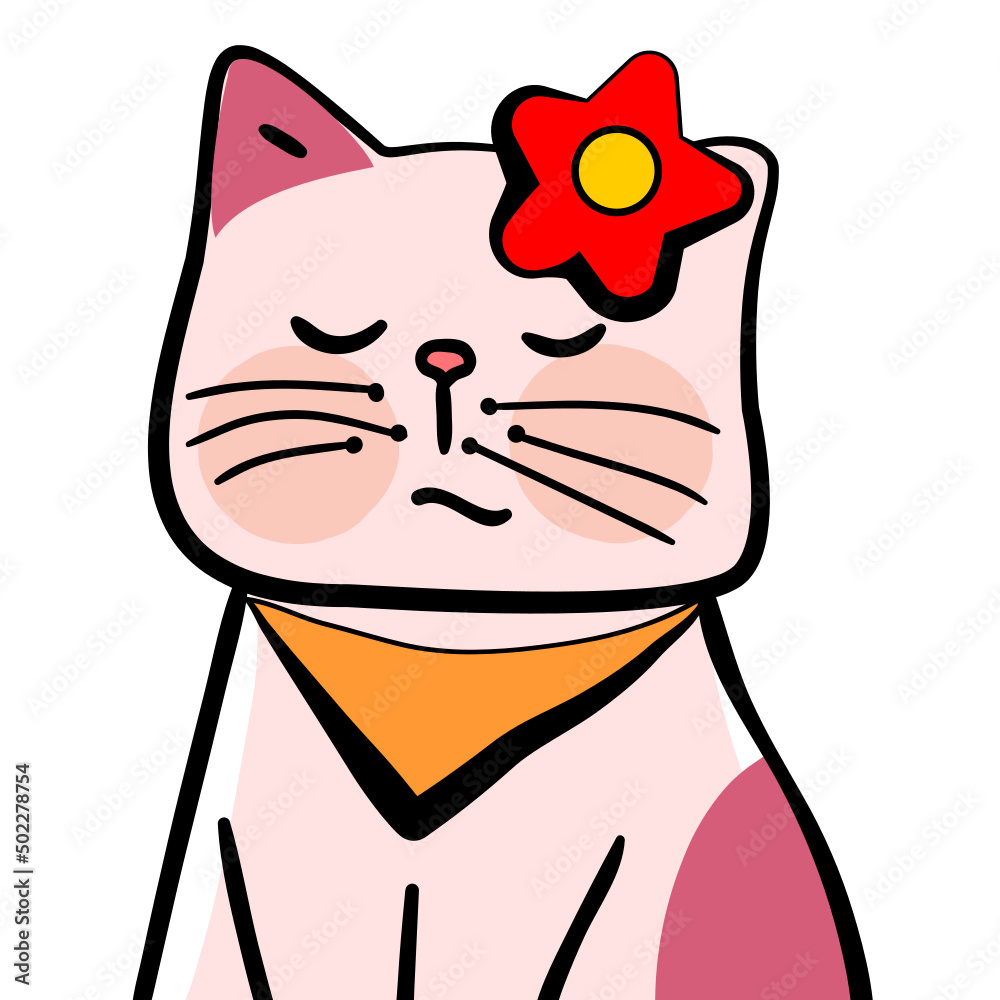 cat, illustration, kitten, 猫,插画 cat, illustration, kitten, 猫,插画