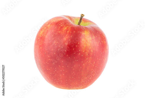 red ripe apple isolated on white background