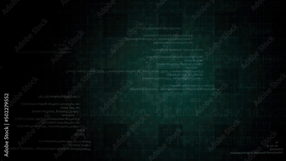 Blocks of abstract program code are written with the background ...