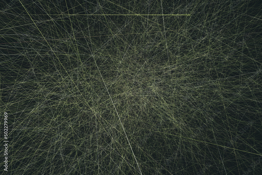 Fototapeta premium Random chaotic lines of abstract geometric texture. Modern 3d illustration in tech futuristic style