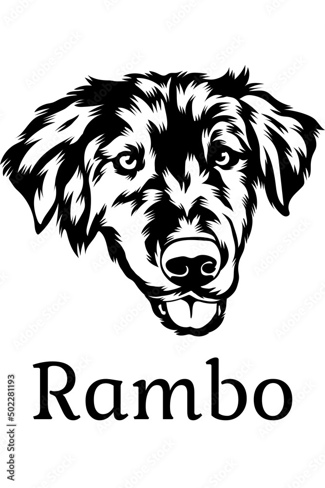  Rambo Black White Vector suitable for logo