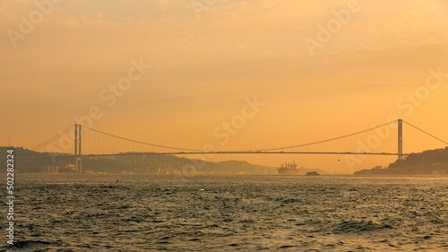 Istanbul Bosphorus Bridge. 15th July Martyrs Bridge. Istanbul  Turkey.