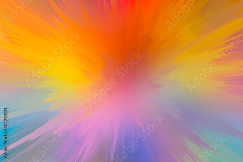 Stylish sharp frozen gradient splash 3d render. Abstract holographic acute background with motion effect