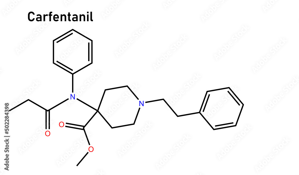 Carfentanil or carfentanyl is an opioid analgesic which is used in veterinary medicine to anesthetize large animals such as elephants and bears as a tranquilizer dart Carfentanil or carfentanyl is an opioid analgesic which is used in veterinary medicine to anesthetize large animals such as elephants and bears as a tranquilizer dart