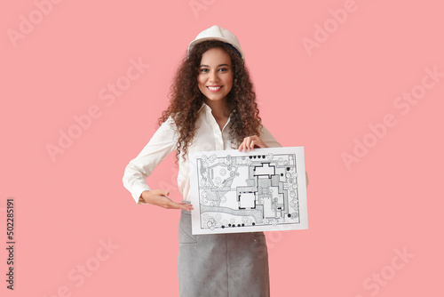 Young female landscape desi...