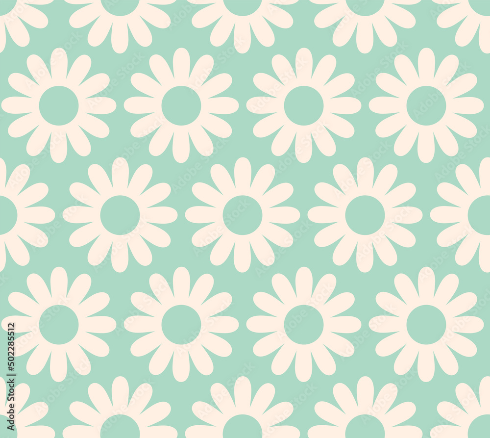 Cute cartoon groovy seamless pattern. 70s retro nostalgic textile design. Vintage geometric flowers 60s hippie style background. Floral checkerboard grid funny print. Cute cartoon groovy seamless pattern. 70s retro nostalgic textile design. Vintage geometric flowers 60s hippie style background. Floral checkerboard grid funny print.