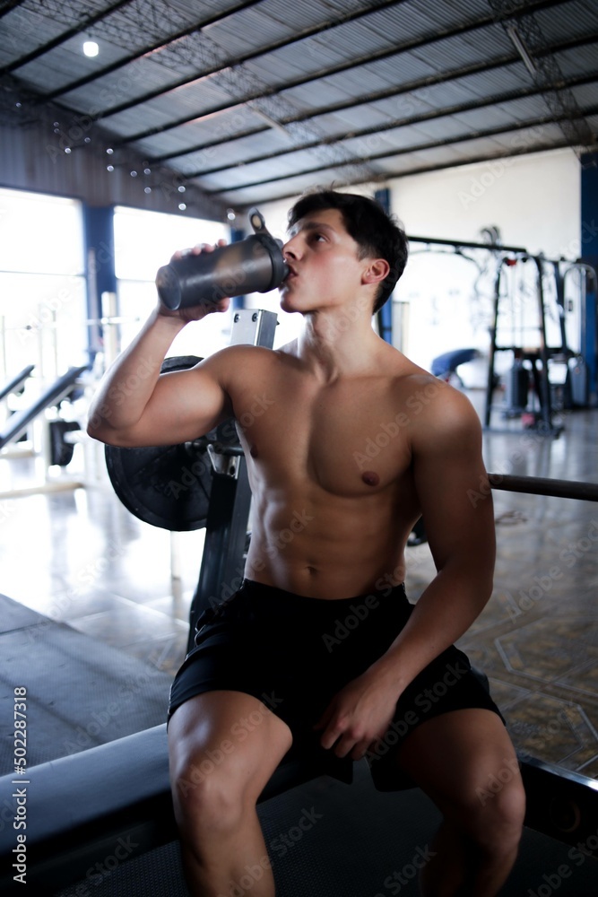 Portrait of a man in the gym