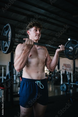 Portrait of a man in the gym