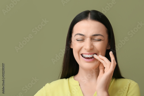 Beautiful woman with dental...