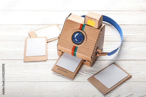Cardboard photo camera with...