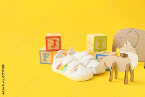 Handmade cardboard toys, ch...