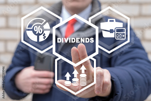 Fotografie Concept of dividends