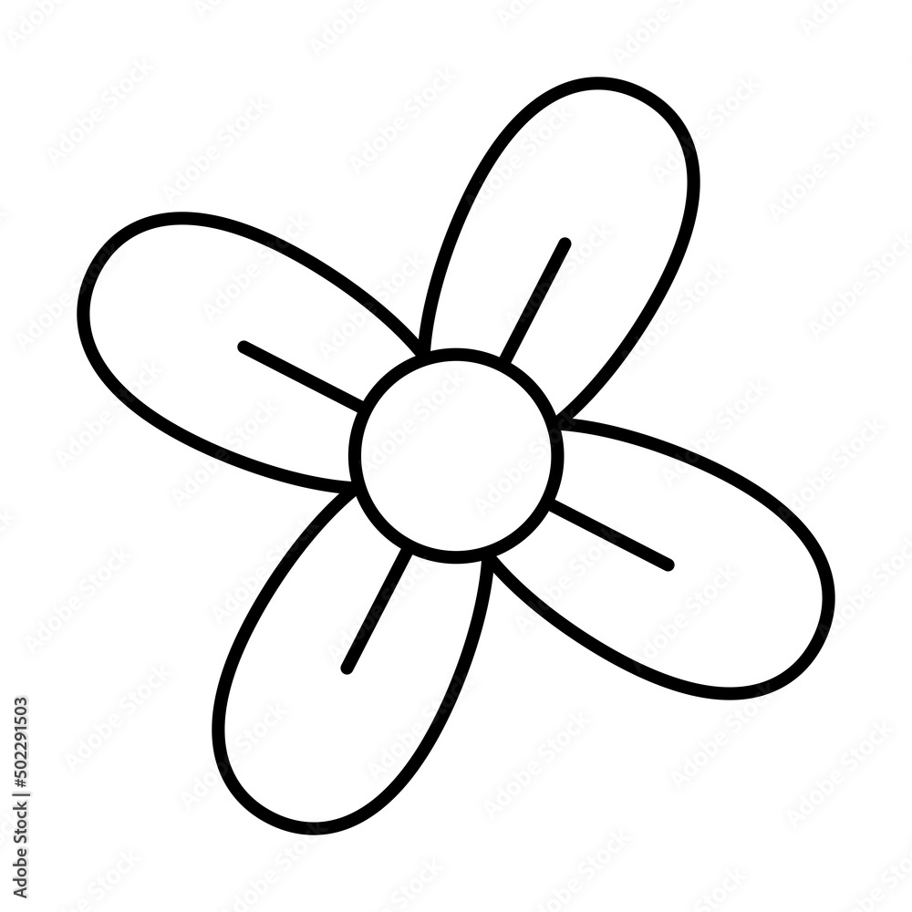 Isolated outline of a flower Vector illustration Isolated outline of a flower Vector illustration