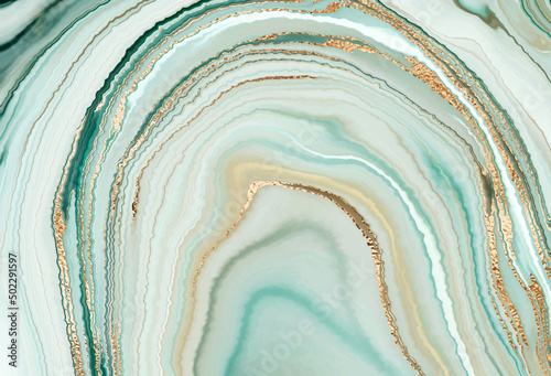 Abstract agate stone background  print design with natural mineral texture and gold veins.