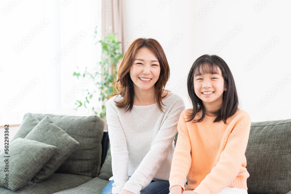 笑顔の親子 笑顔の親子