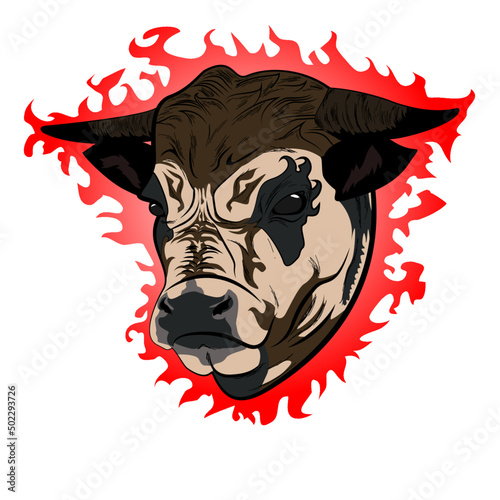 Logo de cabeza de toro photo