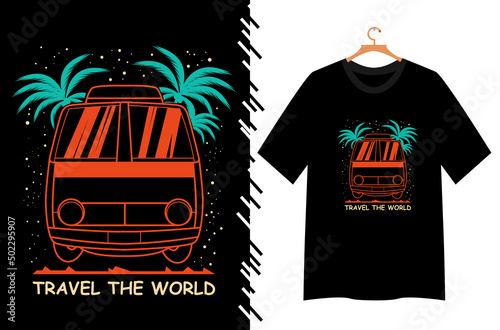 Travel quote t shirt design photo