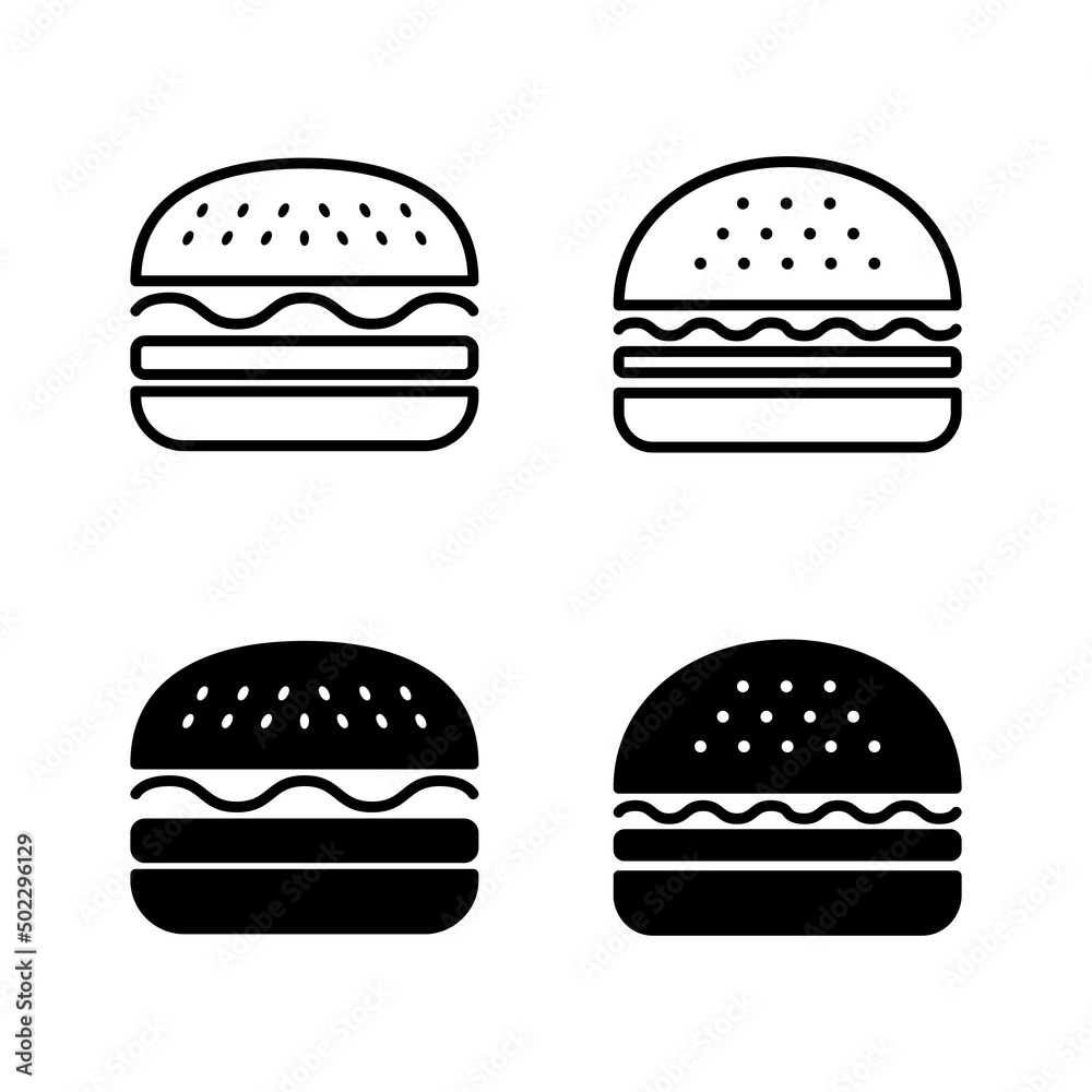 Burger icons vector. burger sign and symbol. hamburger Burger icons vector. burger sign and symbol. hamburger