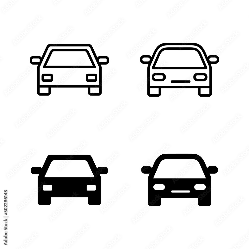 Car icons vector. car sign and symbol. small sedan Car icons vector. car sign and symbol. small sedan